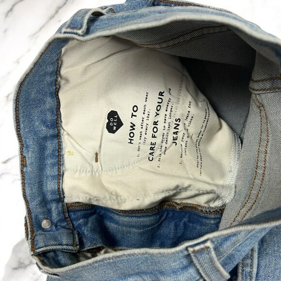 Madewell The Perfect Vintage Straight Jeans Size 25 Waist Danby Knee Rip ND515 - Picture 6 of 9